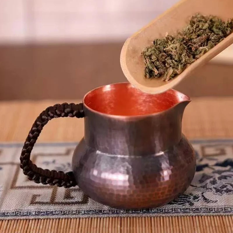 Handcrafted Pure Copper Coffee Mug Creativity Retro Weave Handle Moscow Water Mule Breakfast Cup Moscow Drinkware Tableware