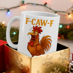 Coffee Mug Ceramic F-CAW-F Drinkware 11oz Poultry Rooster Coffee Cup for Milk Juice Soda Beer Wine Kitchen Office Travel Picnic