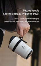 BINCOO Ceramic lined coffee cup, practical insulated cup, portable portable portable water cup, men's and women's 316 stainless