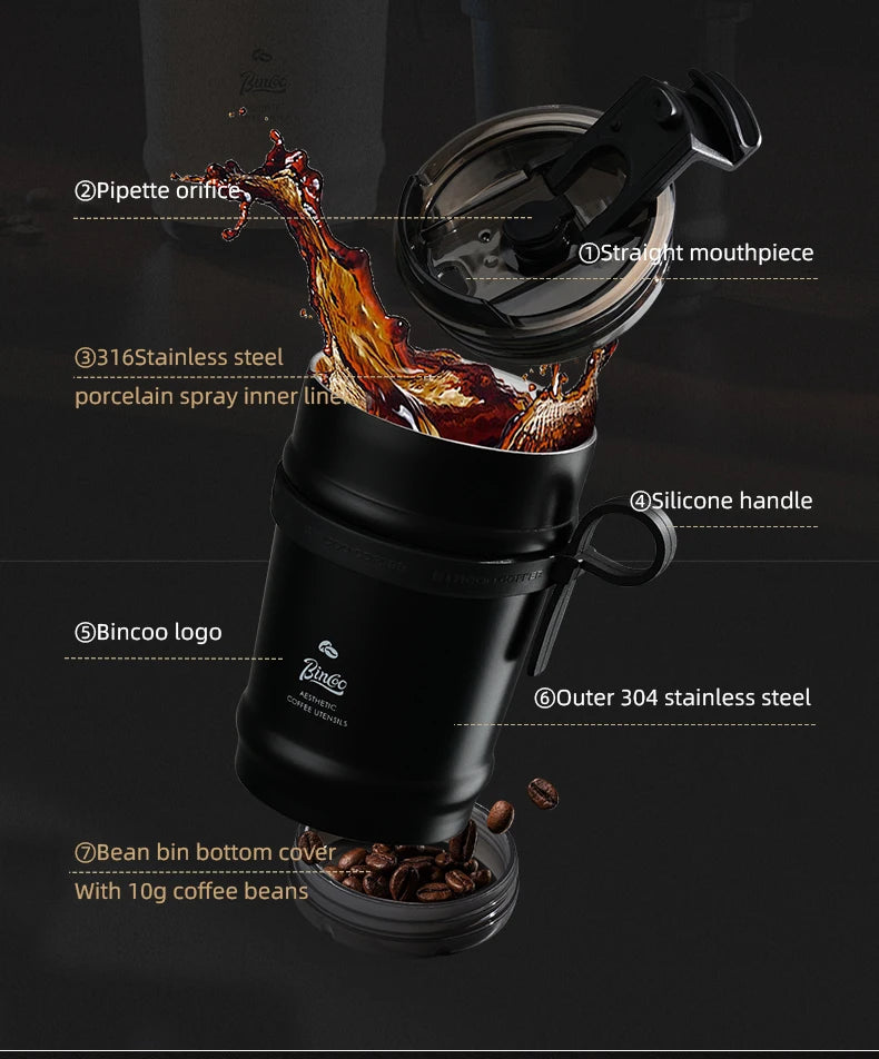 330ML Travel Coffee Mug Car Insulated Cup Stainless Steel Thermal Mug Leak-Proof Thermos Bottle Tea Coffee Cup Vacuum Flasks