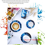 Van Gogh Coffee Cup Set Luxury Ceramics Coffee Mug And Plate Set Oil Painting ESPRESSO Demitasse Glass Cappuccino Tasting Teacup
