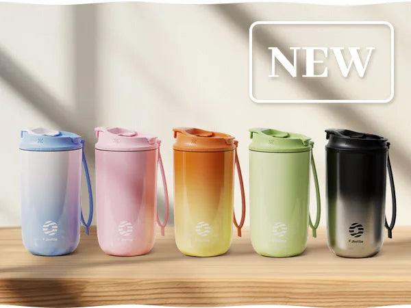 FEIJIAN-Stainless Steel Travel Thermal Mug, Leak-Proof Thermos Bottle, Tea Cup, Vacuum Flask, Insulated Cups with Straw