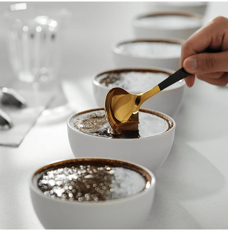 MHW-3BOMBER 1/2/3Pcs Measuring Spoon Coffee Tasting Spoon Stainless Steel Round Spoon for Baking/Cooking/Dessert Kitchen Tool