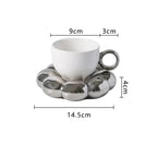 Coffee Cup Set Office Afternoon Tea Mug Kitchen Drinkware Coffee Mug Home Accessories Creative Ceramic Sunflower Cloud Milk Cups