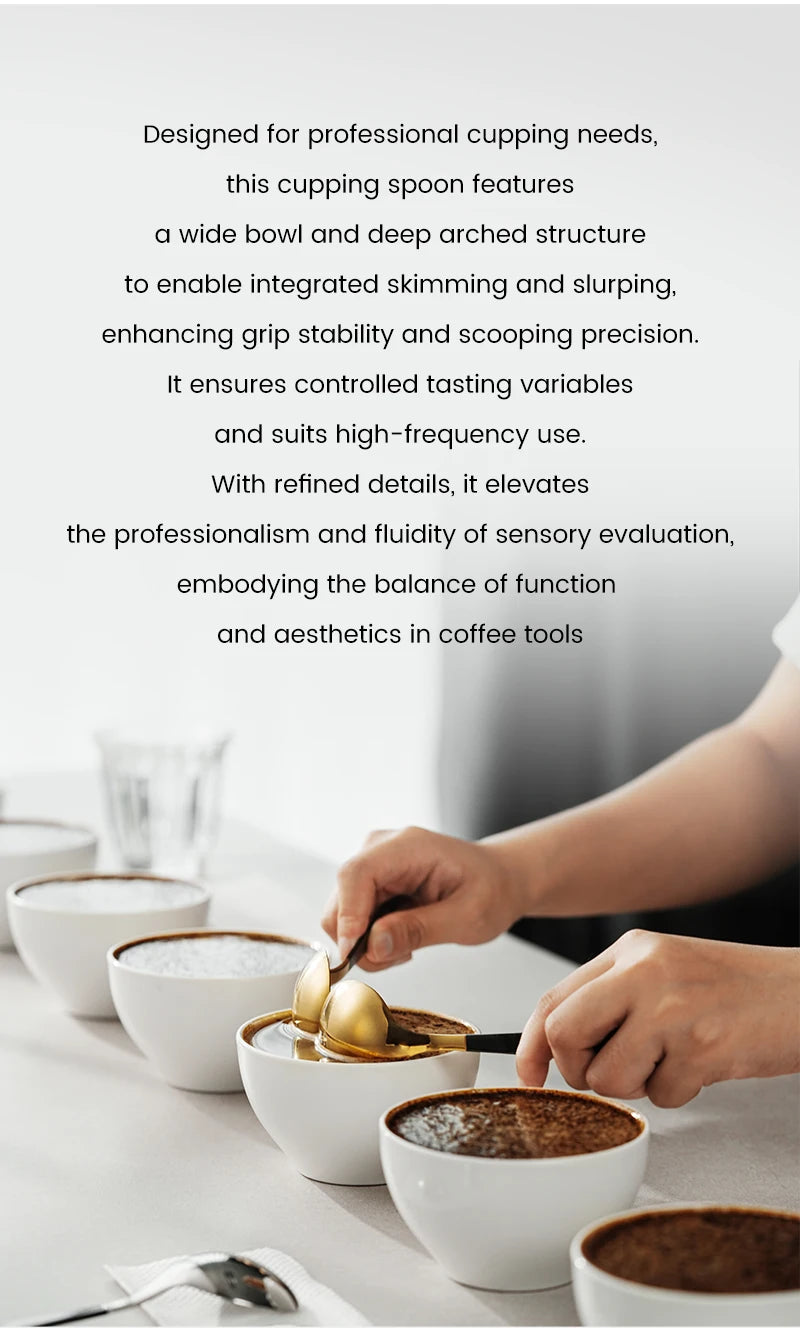 MHW-3BOMBER 1/2/3Pcs Measuring Spoon Coffee Tasting Spoon Stainless Steel Round Spoon for Baking/Cooking/Dessert Kitchen Tool