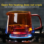 300/550ml Colour Clear Glass Cup Heat-resistant Pour Over Glass Range Coffee Server Carafe Drip Coffee Pot Milk Jug Tea Kettle