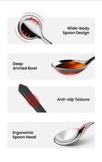 MHW-3BOMBER 1/2/3Pcs Measuring Spoon Coffee Tasting Spoon Stainless Steel Round Spoon for Baking/Cooking/Dessert Kitchen Tool