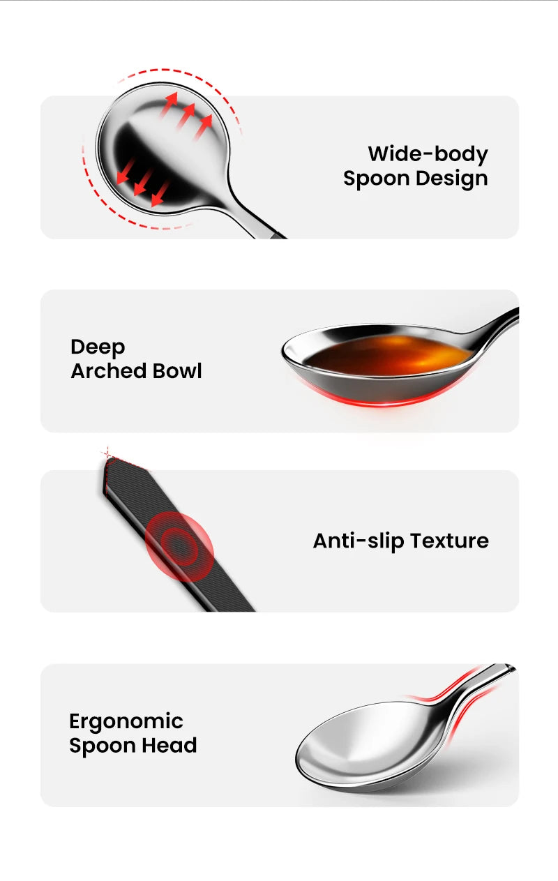 MHW-3BOMBER 1/2/3Pcs Measuring Spoon Coffee Tasting Spoon Stainless Steel Round Spoon for Baking/Cooking/Dessert Kitchen Tool