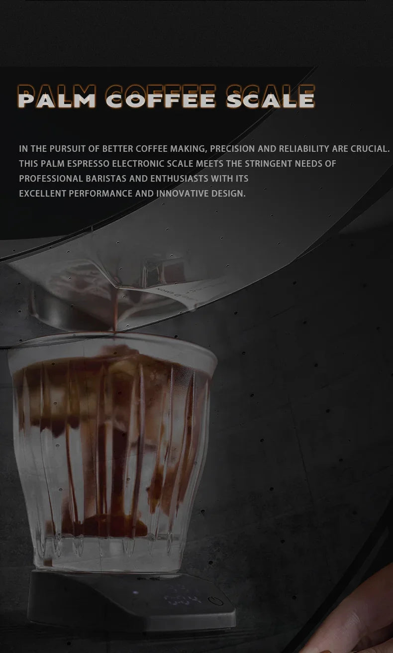 MUVNA-Mini Escala Espresso Eletrônico Exact 0.1g, Alta Precisão,Pesando LED, Balança de Café Portátil, Pó Recebendo Cup, 0.1g